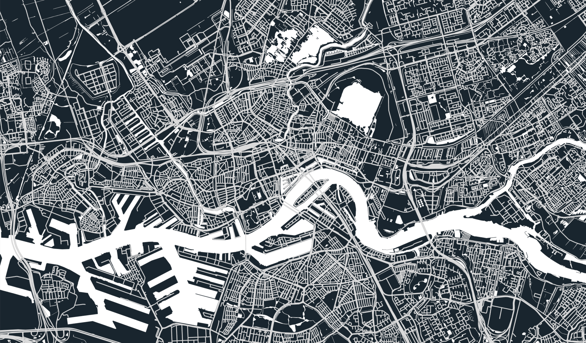 kaart Rotterdam.
